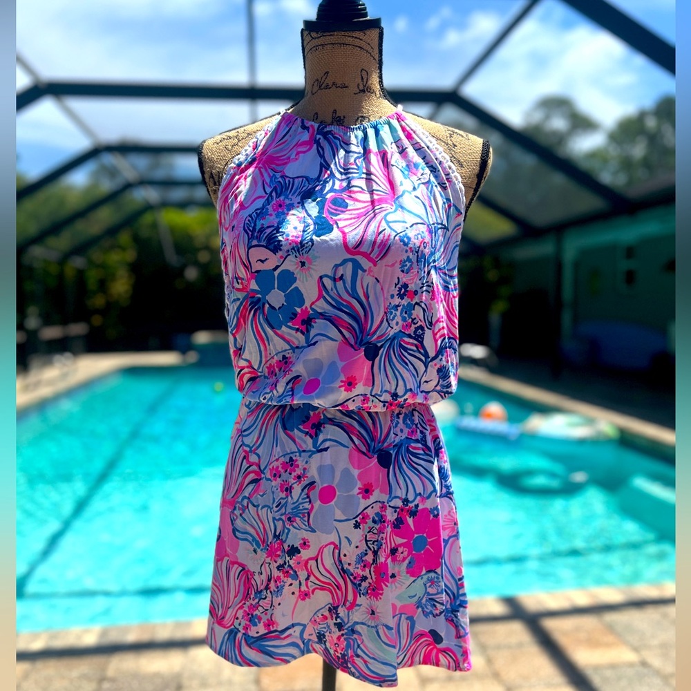 Lilly Pulitzer Gianni Skort ROMPER “Prosecco Pink Make a Splash” NWT XXS